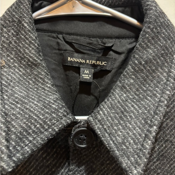 Banana Republic Charcoal Shirt Jacket - Picture 6 of 14